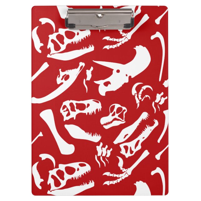 Carpeta De Pinza Huesos de dinosaurio (rojo) (Anverso)
