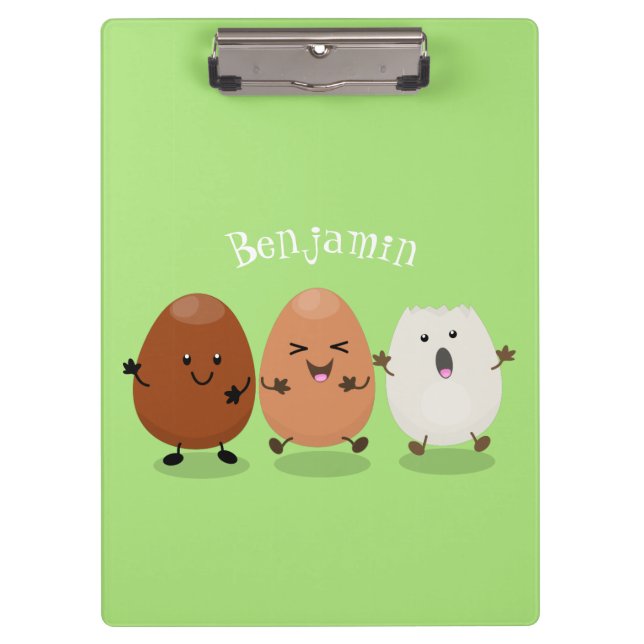 Carpeta De Pinza Huevos kawaii lindo ilustracion personalizado dive (Anverso)