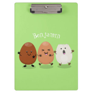 Carpeta De Pinza Huevos lindos kawaii divertida ilustración de dibu