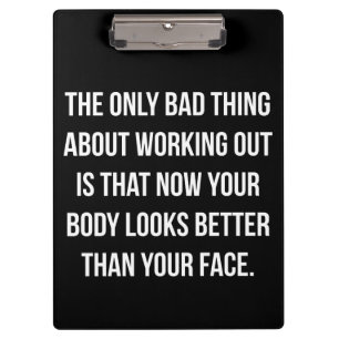 Carpeta De Pinza Humor de entrenamiento - cuerpo vs cara - Divertid