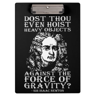 Carpeta De Pinza Humor de entrenamiento - ¿Te animas? Isaac Newton