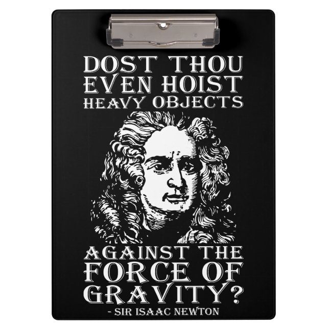 Carpeta De Pinza Humor de entrenamiento - ¿Te animas? Isaac Newton (Anverso)