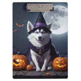 Carpeta De Pinza Husky Dog Halloween Adventure Moonlit Magic Spooky