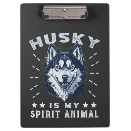 Carpeta De Pinza Husky Es Mi Espíritu Animal Majestic Husky Dog