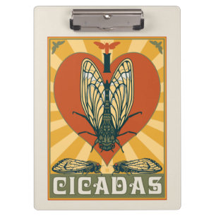 Carpeta De Pinza I Heart Cicadas