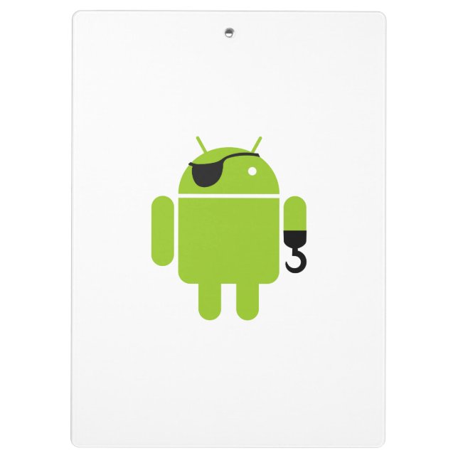 Carpeta De Pinza Icono de Robot Android como pirata (Reverso)