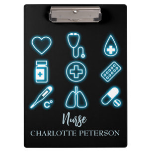Carpeta De Pinza  Icono médico personalizado de enfermera moderna n