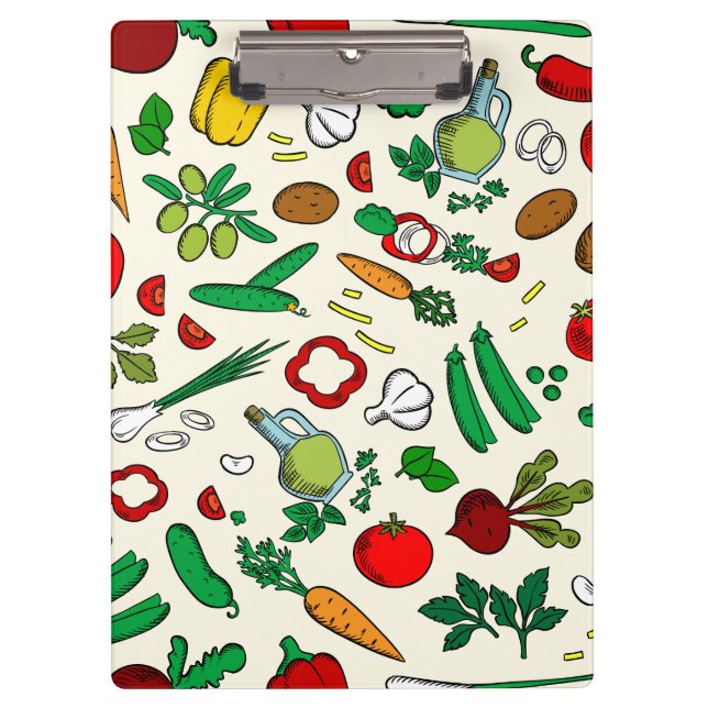 Carpeta De Pinza Iconos vegetales coloridos (Anverso)