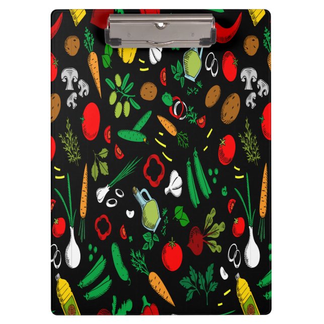 Carpeta De Pinza Iconos vegetales coloridos (Anverso)