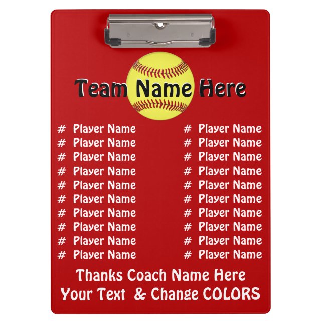 Carpeta De Pinza Ideas del regalo del coche del softball de los (Anverso)