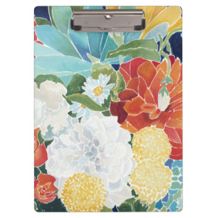 Carpeta De Pinza III floral de medianoche
