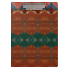 Carpeta De Pinza Ikat de coral y verde