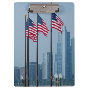 Carpeta De Pinza Illinois, Chicago. El embarcadero de la marina de