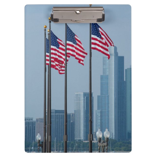 Carpeta De Pinza Illinois, Chicago. El embarcadero de la marina de (Anverso)
