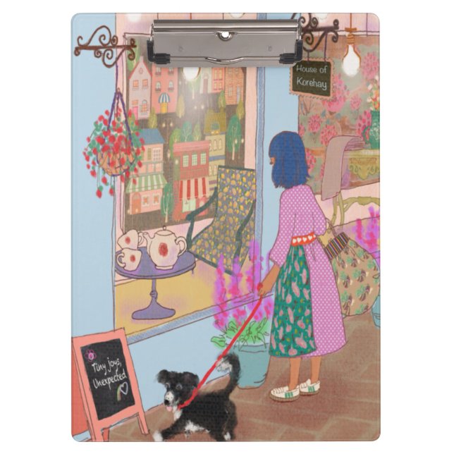 Carpeta De Pinza Illustrated Clipboard – Colorful Pattern Design (Anverso)