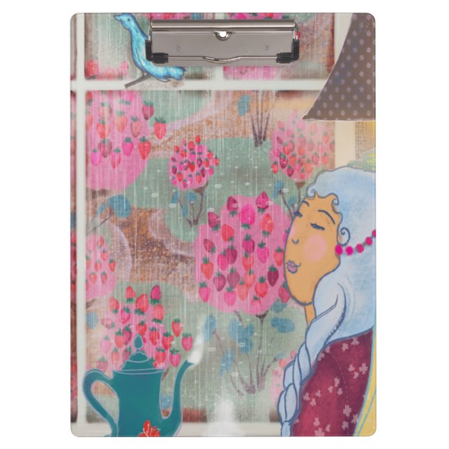 Carpeta De Pinza Illustrated Clipboard – Colorful Pattern Design (Anverso)