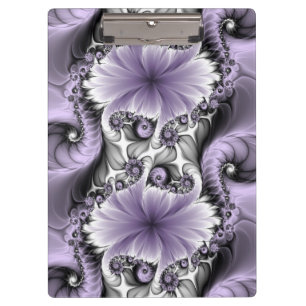 Carpeta De Pinza Ilusión Lilac Resumen Arte Fractal Floral Fantasía
