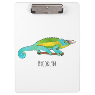 Carpeta De Pinza Ilustracion chameleon personalizado de Jackson