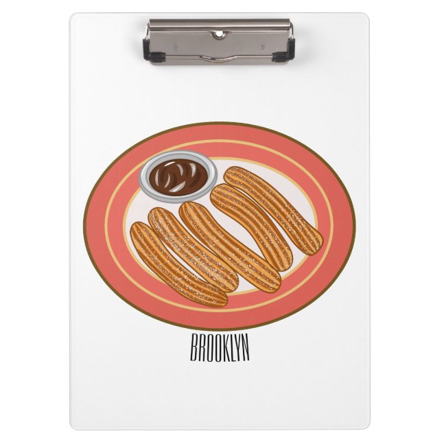 Carpeta De Pinza Ilustracion Churro personalizado (Anverso)