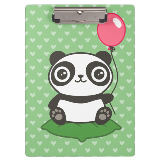 Carpeta De Pinza Ilustracion Cute Panda (Anverso)