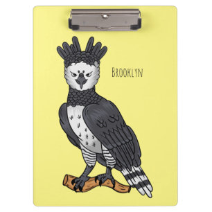 Carpeta De Pinza Ilustración de águila harpía de dibujos animados