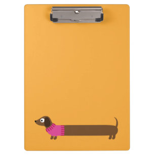 Carpeta De Pinza Ilustracion de Cute Long Dachshund