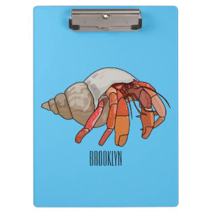 Carpeta De Pinza ilustración de dibujos animados de cangrejo ermita