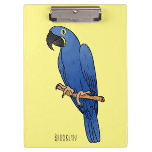 Carpeta De Pinza Ilustración de dibujos animados de guacamayo jacin