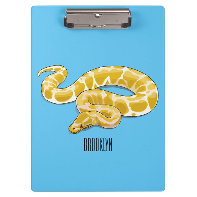 Carpeta De Pinza ilustración de dibujos animados de serpiente pitón (Anverso)