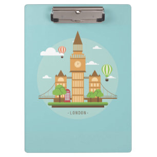Carpeta De Pinza Ilustracion de la ciudad de Londres