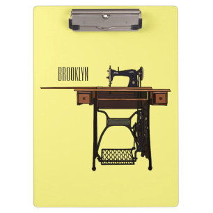 Carpeta De Pinza Ilustracion de máquina de coser personalizado