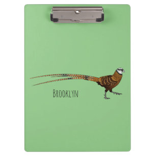 Carpeta De Pinza Ilustracion de pájaro faisán de Reeves