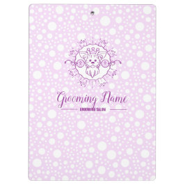 Carpeta De Pinza Ilustracion de perro de caricatura para Grooming