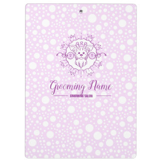 Carpeta De Pinza Ilustracion de perro de caricatura para Grooming