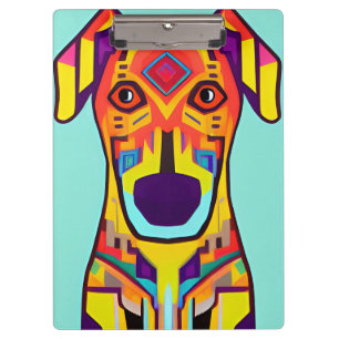 Carpeta De Pinza Ilustracion de perro decorativo