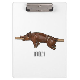 Carpeta De Pinza Ilustracion de personalizado asado de cerdo / cerd