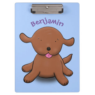 Carpeta De Pinza Ilustracion de personalizado azul de cachorro aleg