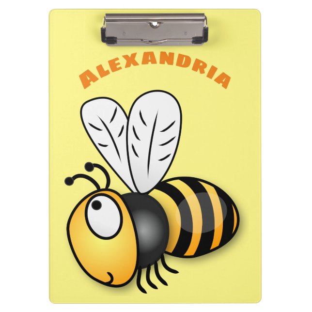 Carpeta De Pinza Ilustracion de personalizado de abejas alegres (Anverso)