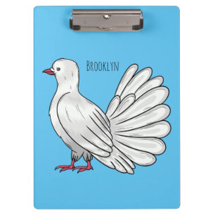 Carpeta De Pinza Ilustracion de personalizado de ave de paloma silv