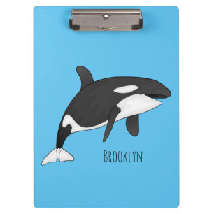 Carpeta De Pinza Ilustracion de personalizado de ballenas asesina