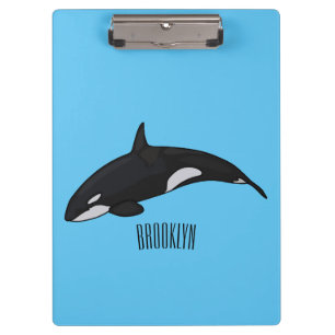 Carpeta De Pinza Ilustracion de personalizado de ballenas asesina