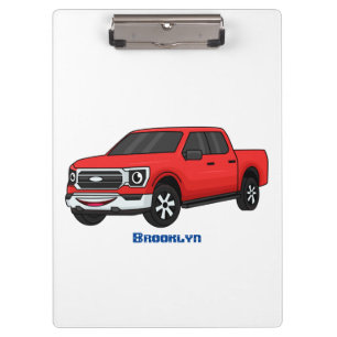 Carpeta De Pinza Ilustracion de personalizado de camioneta roja