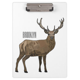 Carpeta De Pinza Ilustracion de personalizado de ciervos
