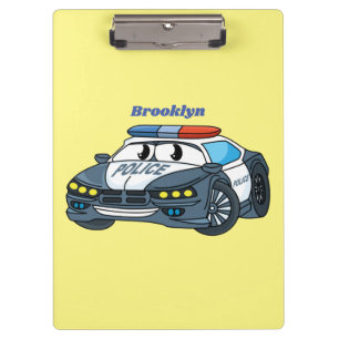 Carpeta De Pinza Ilustracion de personalizado de coche de policía f