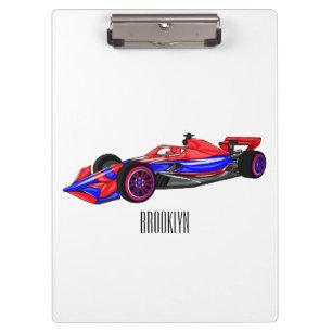 Carpeta De Pinza Ilustracion de personalizado de coches de carreras