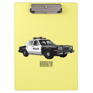 Carpeta De Pinza Ilustracion de personalizado de coches de policía