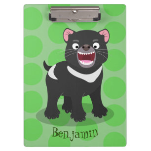 Carpeta De Pinza Ilustracion de personalizado de demonio de Tasmani