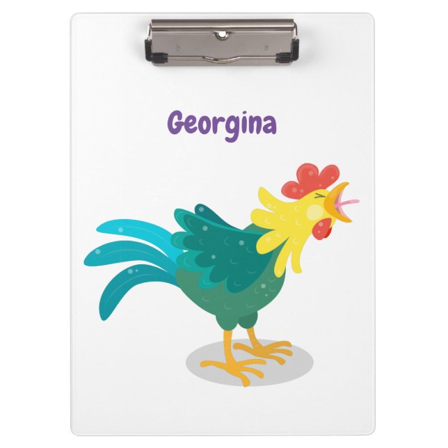 Carpeta De Pinza Ilustracion de personalizado de gallo de entrego g (Anverso)