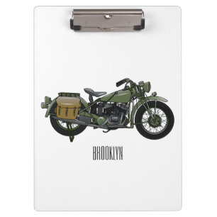 Carpeta De Pinza Ilustracion de personalizado de motocicleta de cru