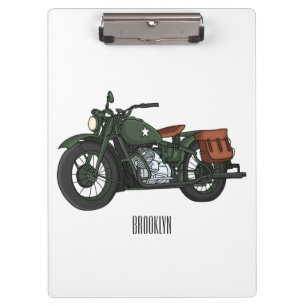 Carpeta De Pinza Ilustracion de personalizado de motocicleta de cru
